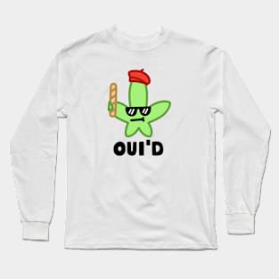 Funny Weed Joke French Oui'D Marijuana Long Sleeve T-Shirt